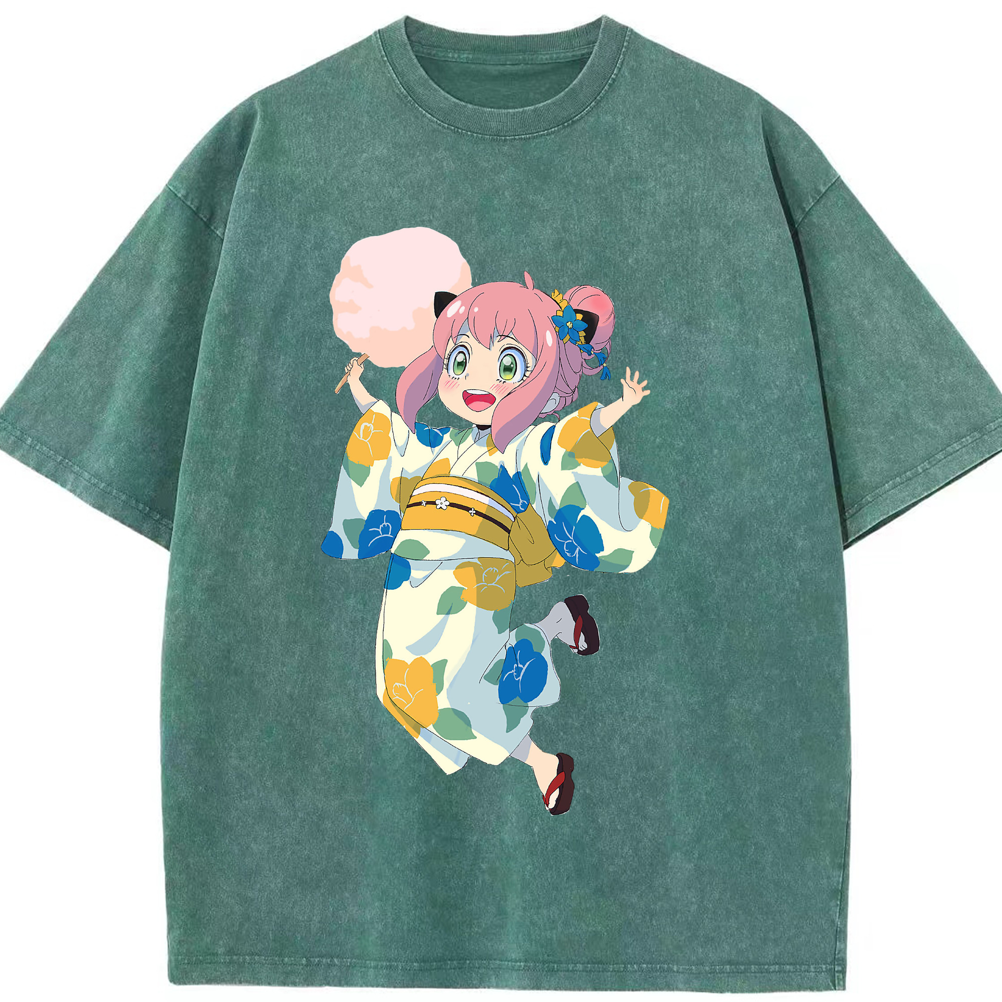 （画像用） SPY×FAMILY间谍家家酒 綿100% ヴィンテージ風 半袖Tシャツ（フロントプリント）